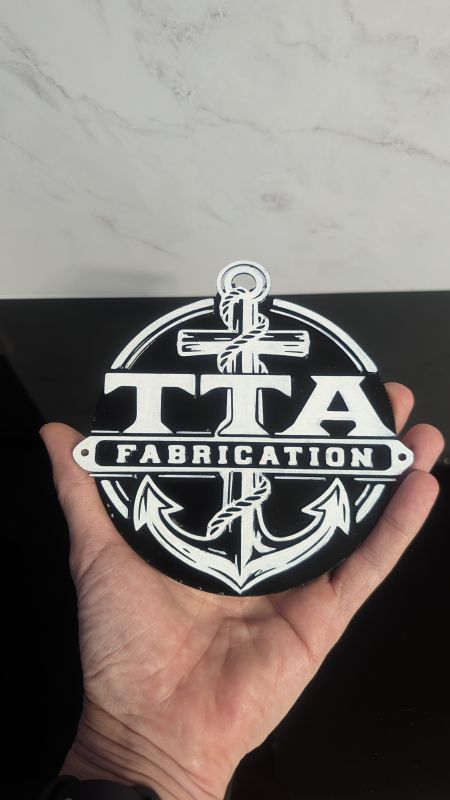 Custom 3D printed sign